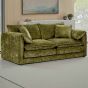 RIVINGTON Chenille Fabric 3 Seater Scatterback Sofa - Green