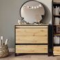 Oak Finish Chest of Drawers - SPRINGHILL Large Chest  3 Drawers