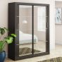 Tegan 2 Door Sliding Wardrobe 181cm - White Grey Black or Oak