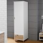 Stockholm 1 Door Single Wardrobe - White