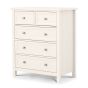 Maine 3+2 Drawer Storage Chest - White