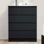 Black Chest of Drawers - OPAL Medium Chest 4 Drawers