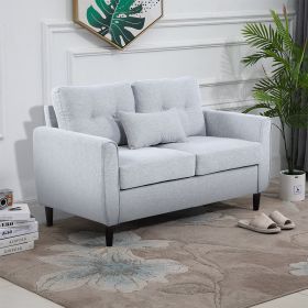 2 Seater Sofa with Spring Padded Cushion - 2 Colours