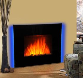 LED Curved Glass Electric Fire Place