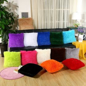 Fluffy Faux Fur Soft Plush Cushion Case Cover - 13 Colours