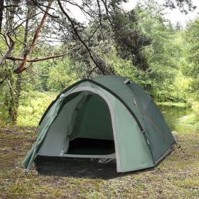 Family Tent with Large Tent Window Green - 3 to 4 Person