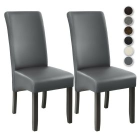 Synthetic Leather Dining Chairs - Set of 2