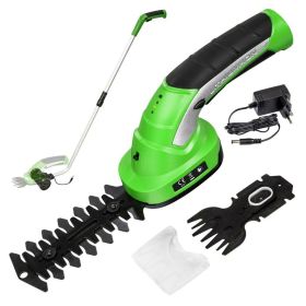 Cordless Hedge Trimmer With 2 Attachments And Telescopic Pole