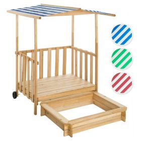 Veranda Wooden Sand Pit with Sunroof - 3 Colours
