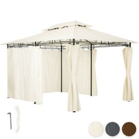 Luxury Gazebo Marquee Tent UV Resistant with 6 Side Pannels - 3x4m