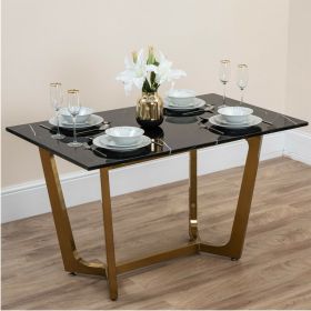 Elegant Marble Effect Dining Table -1x Chair