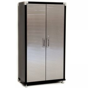 Heavy Duty Steel Office Storage Cabinet With Door Locks - Silver