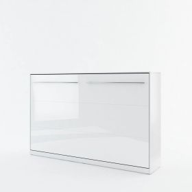 ArtNest Horizontal Wall Bed 120cm - White Gloss