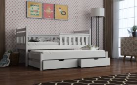 Dominica Wooden 2 Drawers Storage Bed with Trundle - White