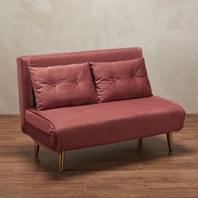 Madison Stylish 2 Seater velvet Sofabed - Pink