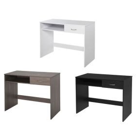 Contemporary Style Computer Desk With Drawer and open Shelve- 3 Colours