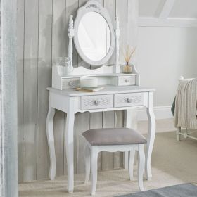 Brittany 2 Drawer Dressing Table Base - Grey 