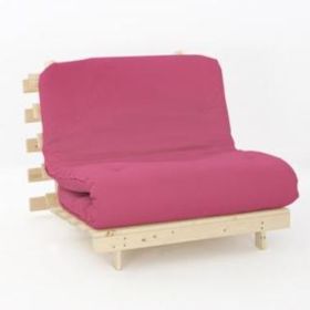 Wooden Small Single 2ft6 Luxury Futon Sofabed With Thick Mattress - 11 Colours