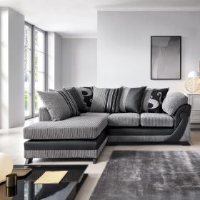 Illuminate Corner Sofa - Grey-Left Facing