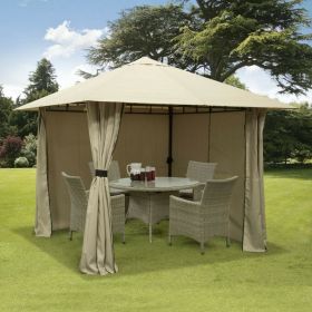 Durable Waterproof Gazebo Garden Tent with Side Curtains - 2 Colours