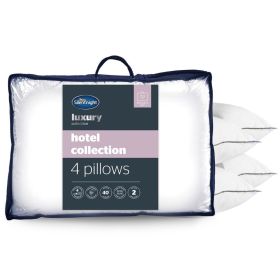 Silentnight Luxury Hotel Collection Piped Hypoallergenic Pillow 4 x Pack