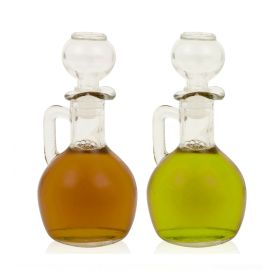 Glass Decanter Condiment Sauce Set Of Oil & Vinegar - 160ML