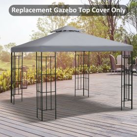 2 Tier Gazebo Top Cover Light Grey - 3m