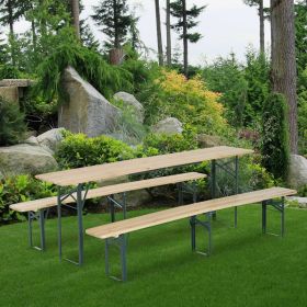Foldable Wooden Heavy Duty Garden Bench Set