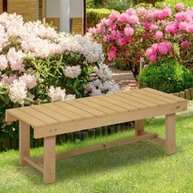 Solid Fir Water Resistant Garden Flat Bench - Wooden