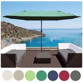 Twin Sided Parasol With Smooth Crank Mechanism and Cross Base 4.6M - 7 Colours