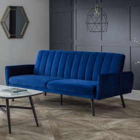 Afina Upholstered Sofabed - Blue Velvet