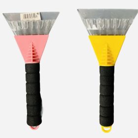 Ice Scraper With Soft Handle For Car Windscreen - Pink &Yellow
