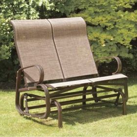 Steel Frame Twin Glider Garden Rocking Chair - 3 Colours