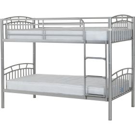 Ventura Silver Metal Bunk Bed Frame - Seconique