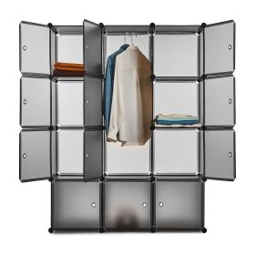ModuWardrobe 12 Cube Closet - Grey