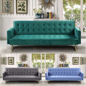 Elegance Redefined Hove 3 Seater Luxury Velvet Sofa Bed with Contrast Legs - 3 Colours