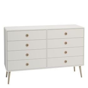 Softline Wide Chest Of Drawer with 4+4 Drawers - White
