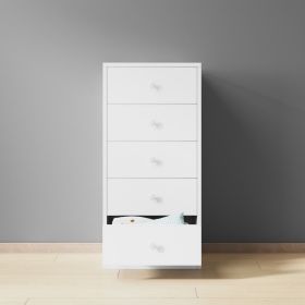 Stylish Design Wizard 5 Drawers Chest of Drawers - White