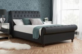 Birlea Castello Charcoal Fabric Bed Frame - Super Kingsize 6ft