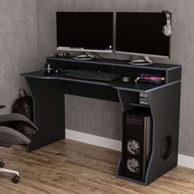 Enzo Ergonomic Design Gaming Computer Desk - Black and Red