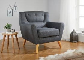 Birlea Lambeth Fabric Armchair - Grey
