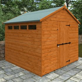 Hertford Single Door Security Apex Shed with Windows - 8 x 8Ft