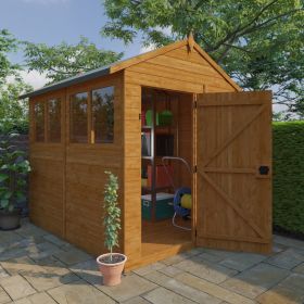 Burnley Single Door Apex Shed with Fixed Windows - 8 x 6Ft