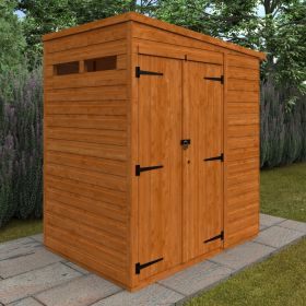 Hythe Double Door Security Pent Shed with Slit Windows - 4 x 6Ft