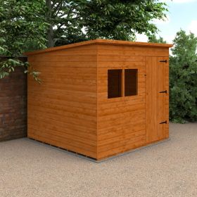 Lindsey Shiplap Extra High Pent Shed With Fixed Windows - 8 x 8Ft