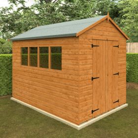 Lincoln Shiplap Fixed Windows Heavy Duty Workshop Shed - 10 x 7Ft