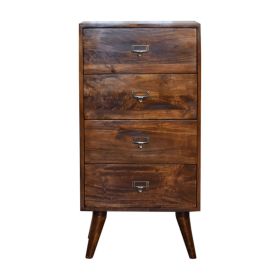 4 Drawers Nordic Style Legs Filing Cabinet - Chestnut