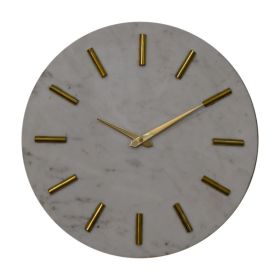 Marble and Gold Wall Clock
