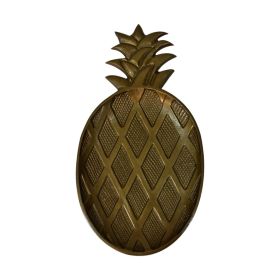 Gold Coated Antique Pineapple Decorative Dish