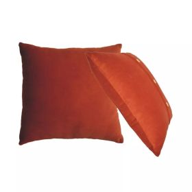 2Pcs Quinn Cotton Velvet Cushion - Rust